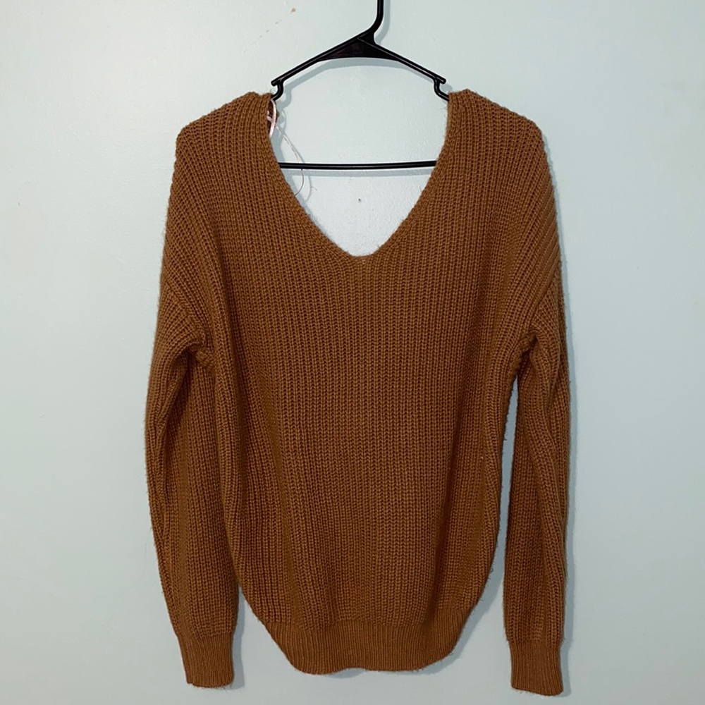 Twist back sweater